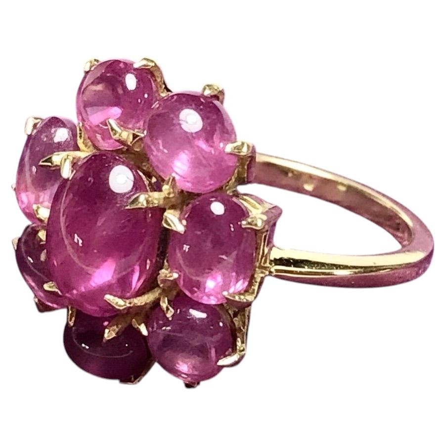 Burmese 12.00ct Star Ruby Cocktail Ring, 18K Yellow Gold, One-of-a-Kind