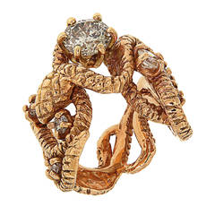 Diamonds Rose Gold Ring Modern 4