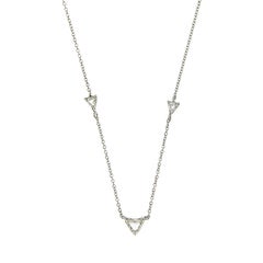 Diamonds White Gold Necklace Handcrafted in Italy by Botta Gioielli