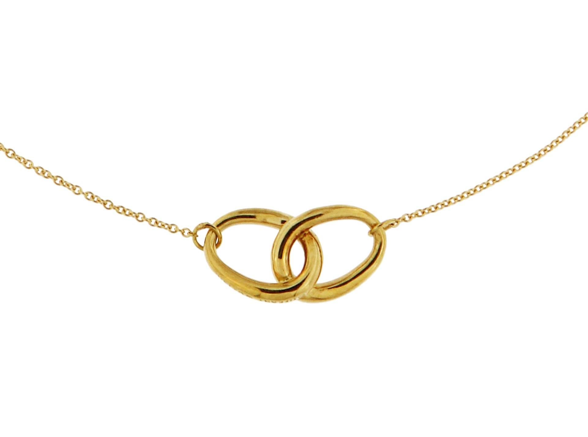 Tiffany & Co. 
Knot necklace by Elsa Peretti 

The knot size is 20 mm x 10 mm

Total choker length is 39 cm