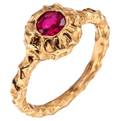 Ruby 9K Rose Gold Ring – Handcrafted in Italy