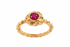 Ruby 9K Rose Gold Ring – Handcrafted in Italy