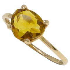 Old Cut Citrine Rose Gold Ring Botta Gioielli Made in Italy