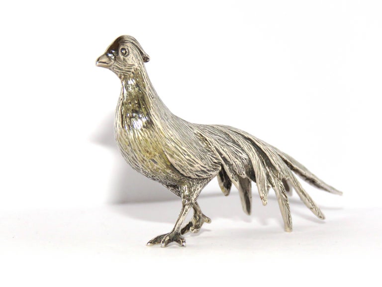 Solid Silver Figurines Model of a Peacock Made in Italy at 1stDibs vintage figurines, pure