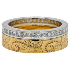 1.29 Carat Diamond Yellow and White Gold Ring
