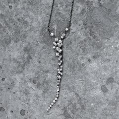 Cosmic Diamond Long Drop Necklace