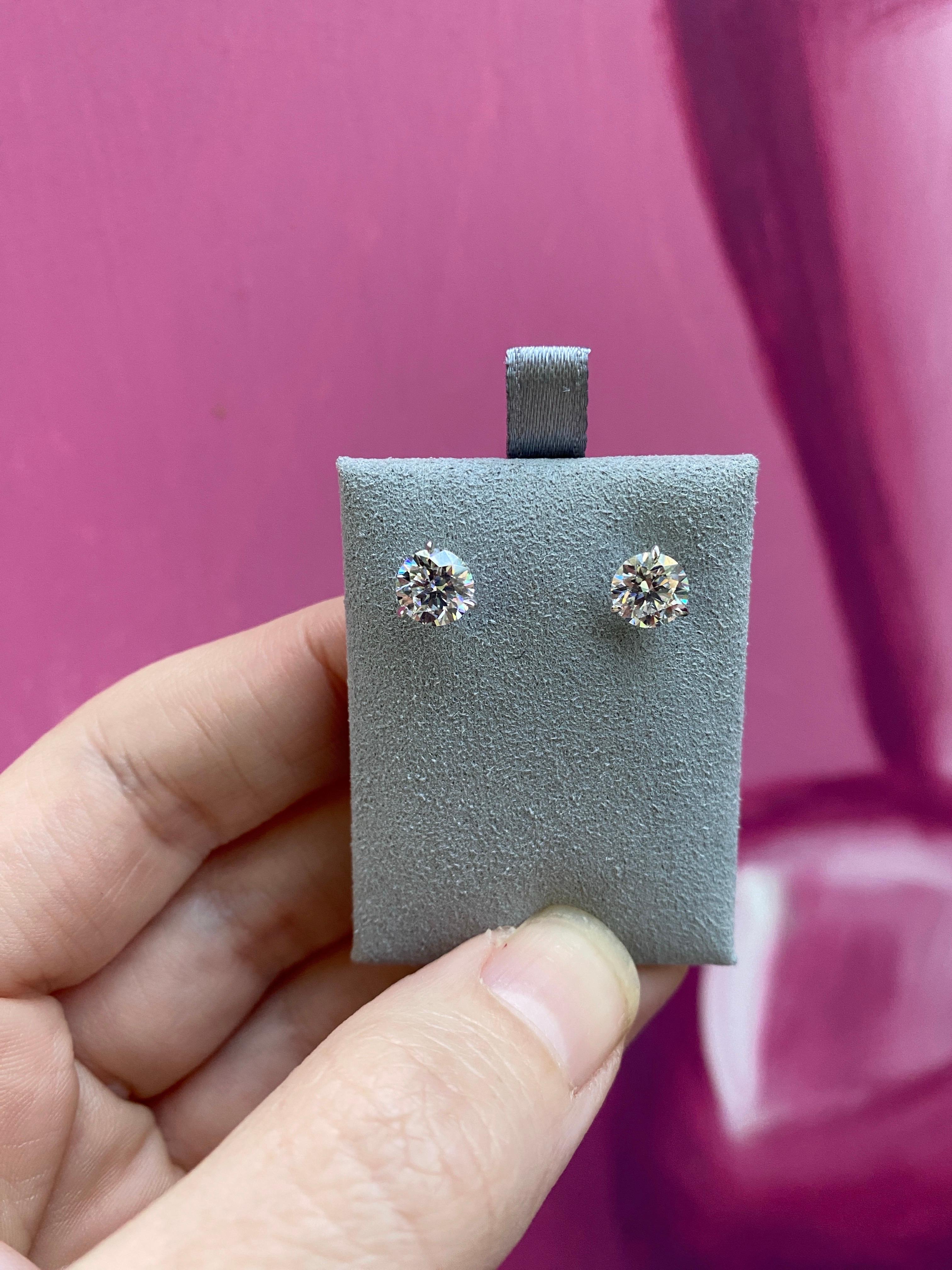 Roberto Coin 2.00 Carat F SI1 Diamond 18kt White Gold Stud Earrings, GIA Reports 9