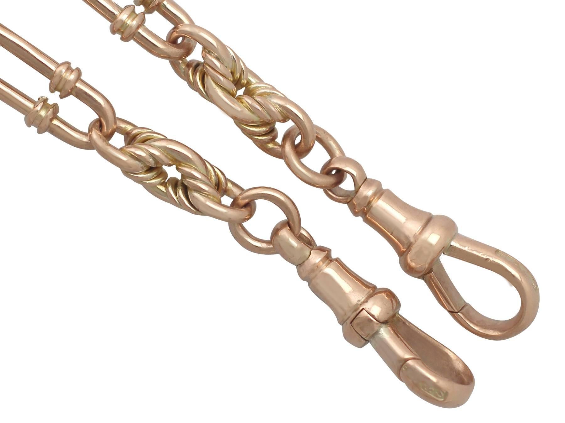 rose gold albert chain