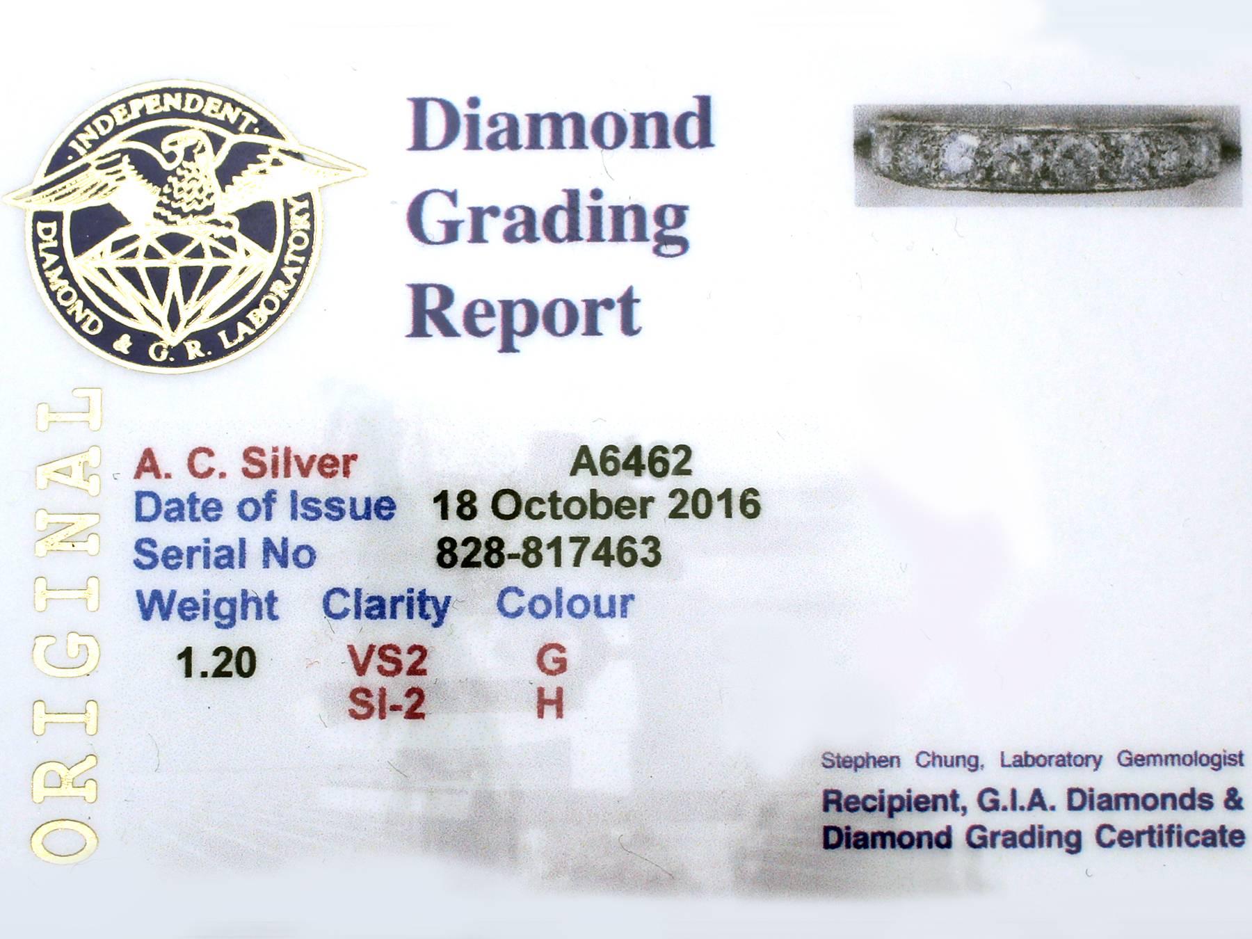1950s 1.20 Carat Diamond and 18k Yellow Gold Full Eternity Ring- Size 6 3/4 3