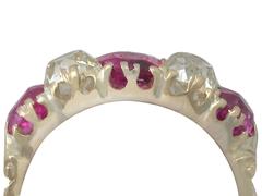 1860s Antique 1.38 Carat Burmese Ruby and 1.12 Carat Diamond, Yellow Gold Ring