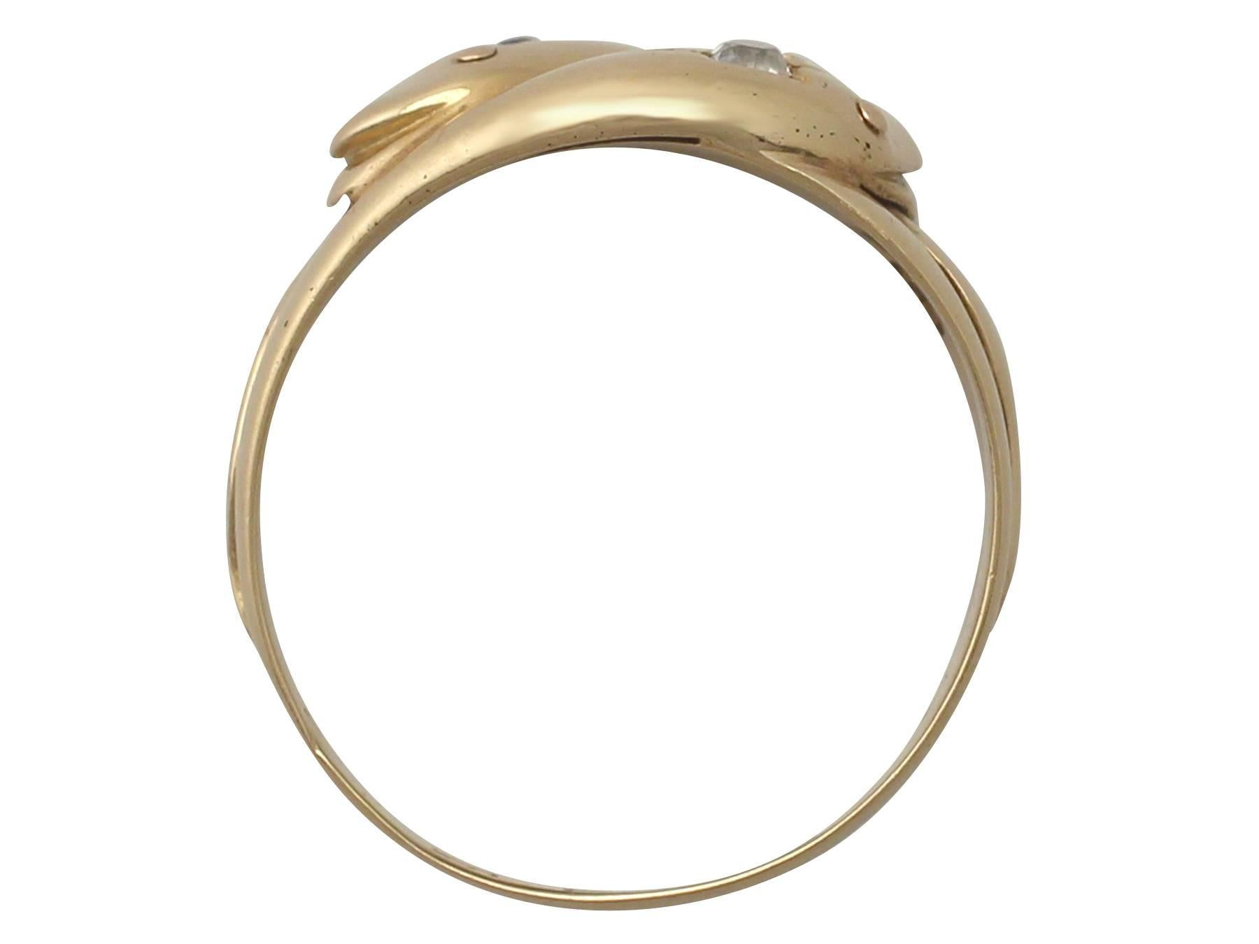 vintage gold snake ring