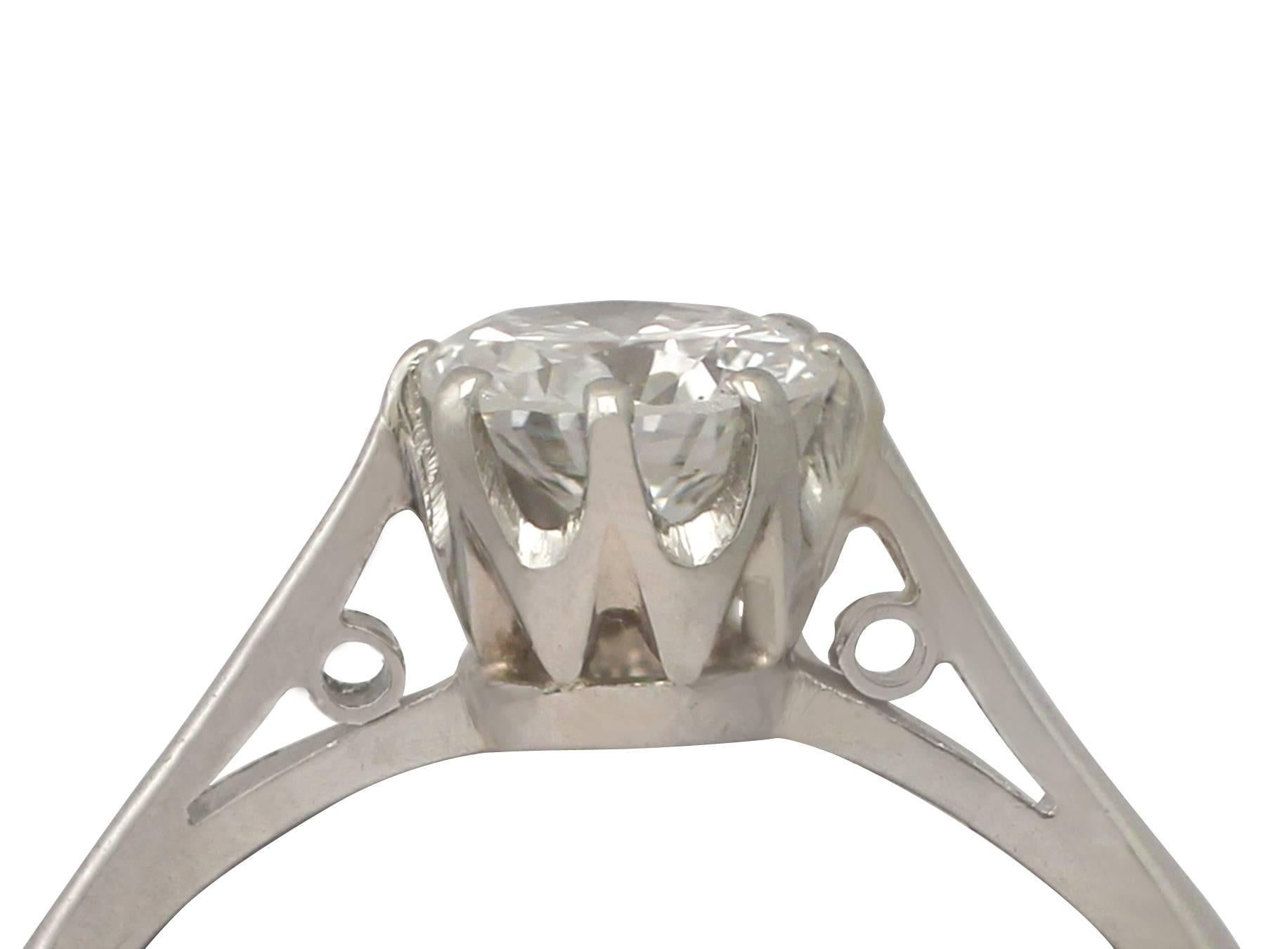 A fine and impressive vintage 0.70 Carat diamond and platinum solitaire ring; part of our diverse vintage jewelry and estate jewelry collections

This fine and impressive vintage diamond engagement ring has been crafted in platinum.

The pierced