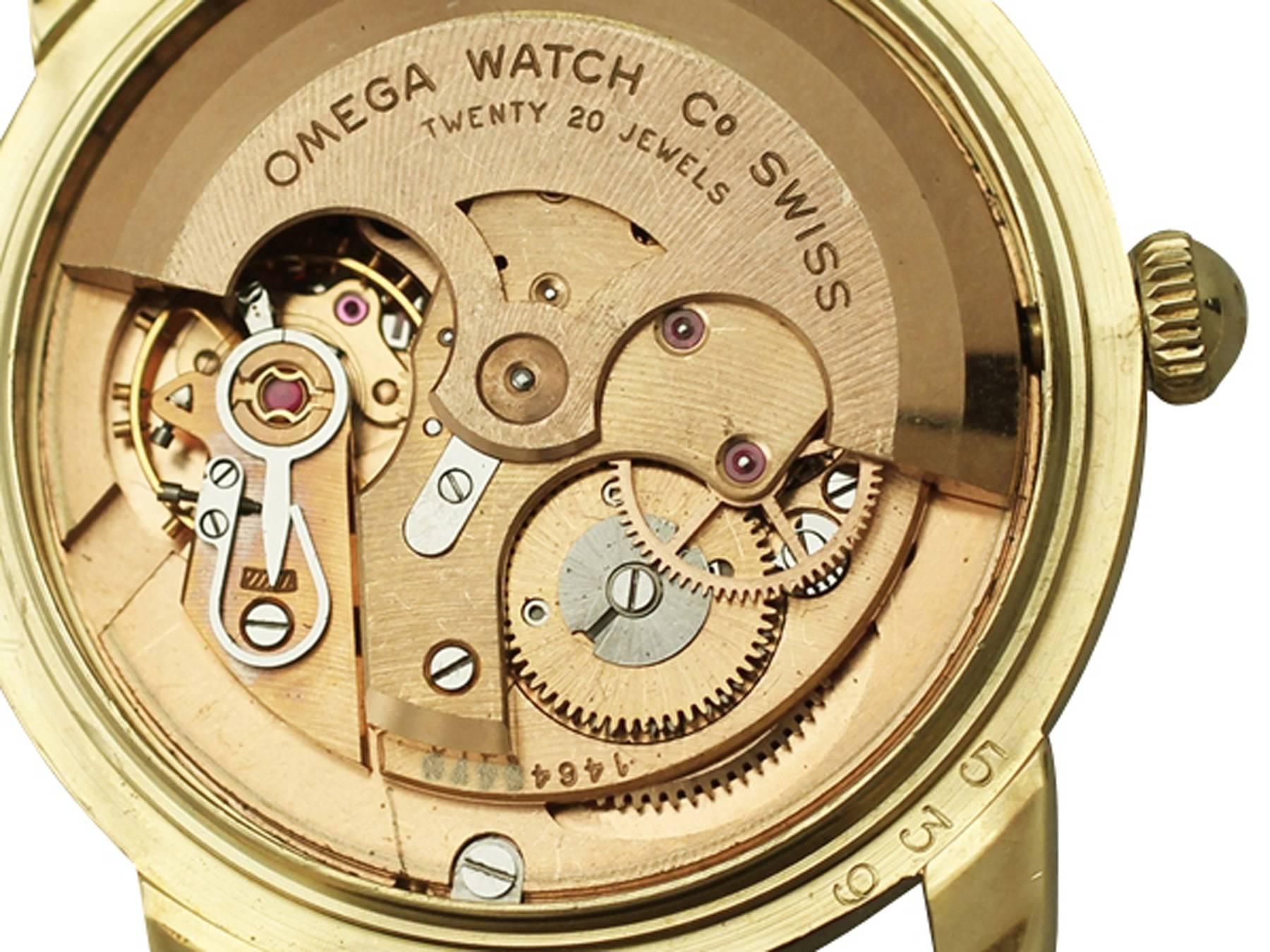 Men's Omega Yellow Gold Seamaster Automatic Wristwatch, 1950s