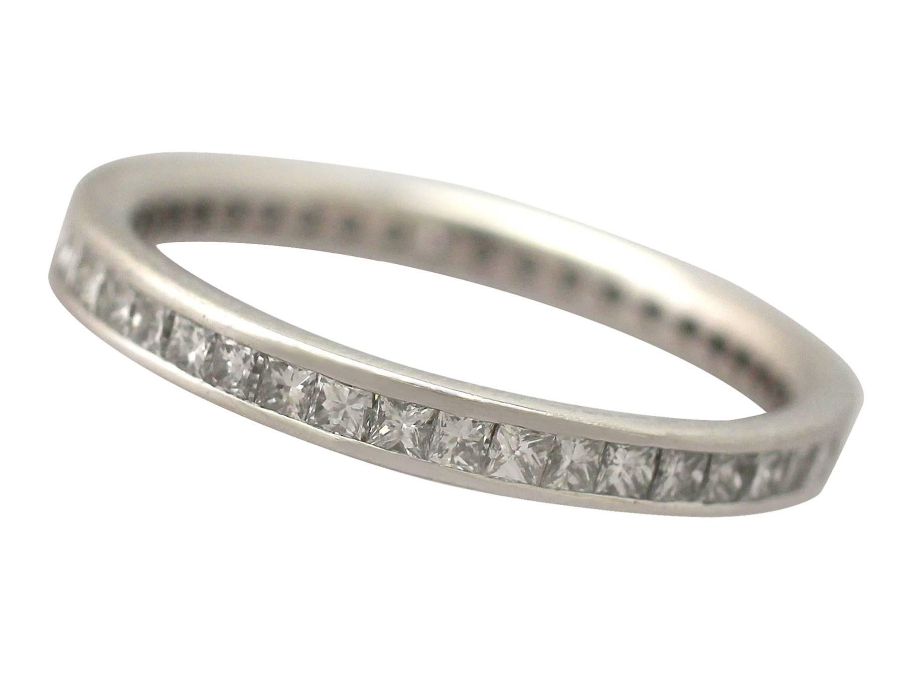 1960s Diamond and Platinum Full Eternity Ring- Size 6 1/2 In Excellent Condition In Jesmond, Newcastle Upon Tyne