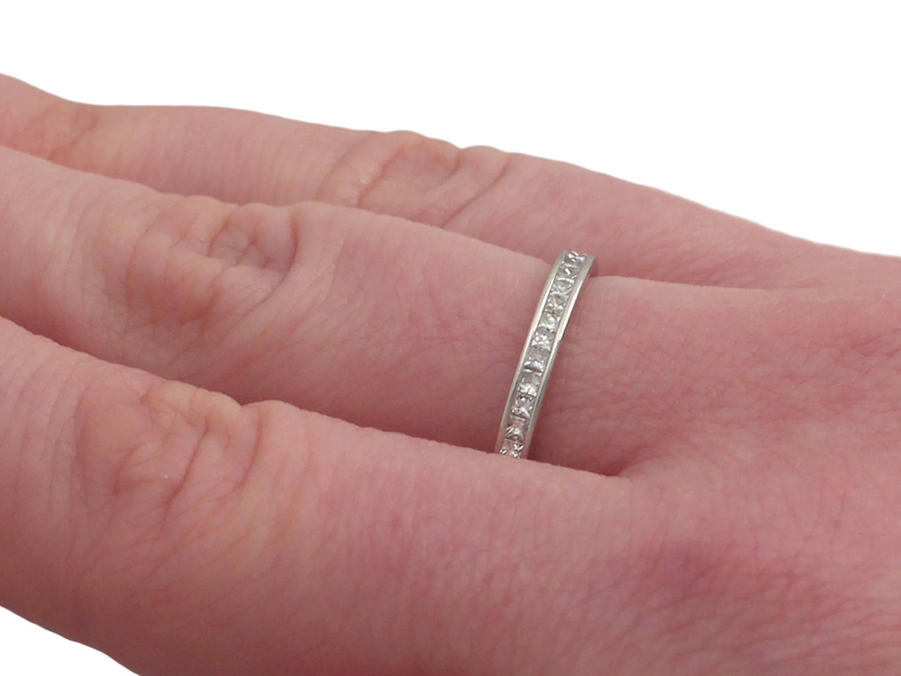 1960s Diamond and Platinum Full Eternity Ring- Size 6 1/2 3