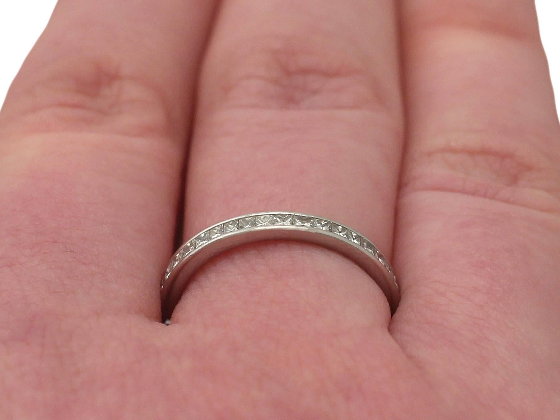 1960s Diamond and Platinum Full Eternity Ring- Size 6 1/2 4