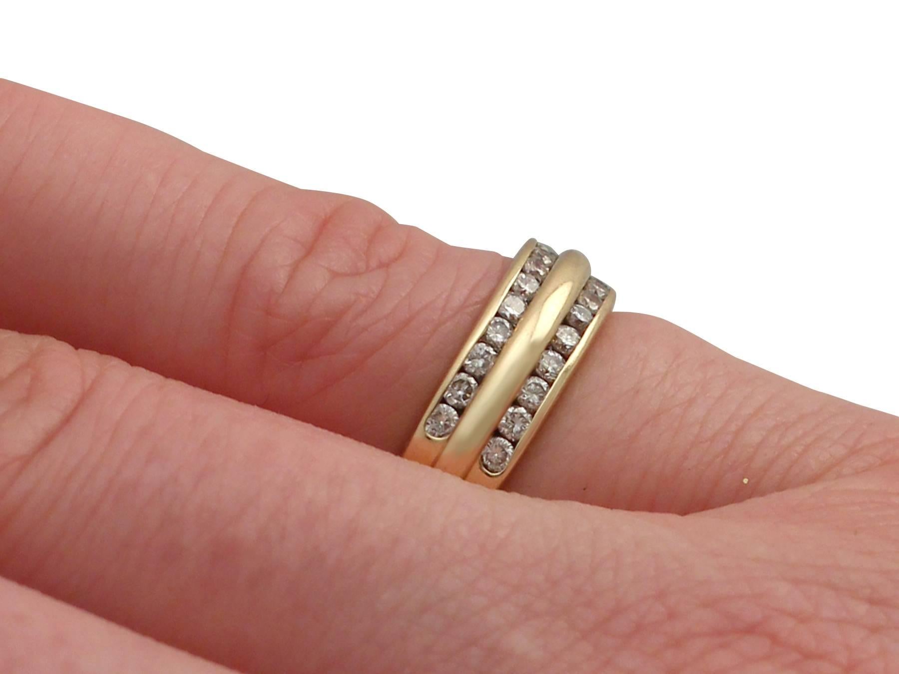 1990s Diamond and Yellow Gold Ring 3