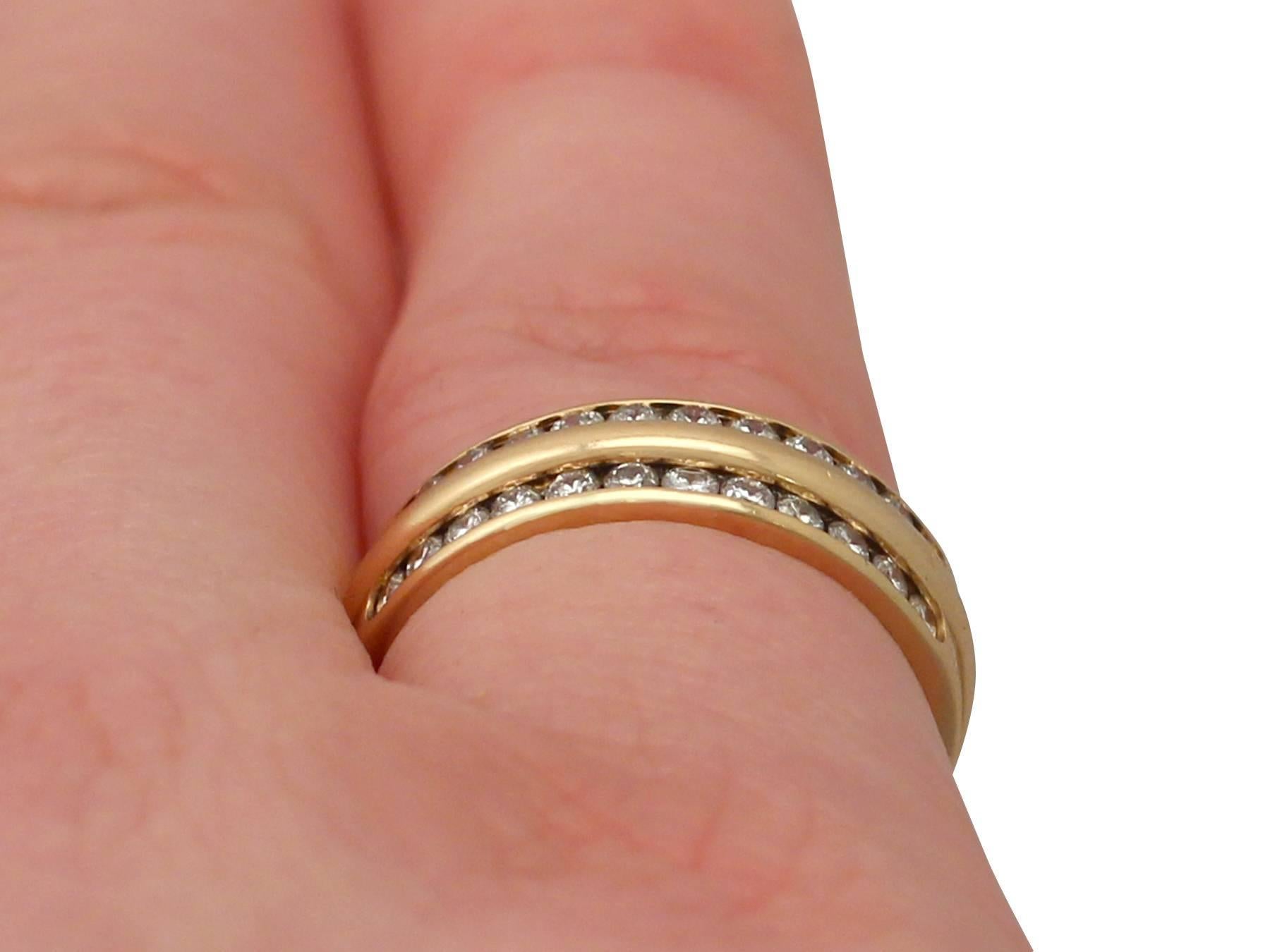 1990s Diamond and Yellow Gold Ring 4