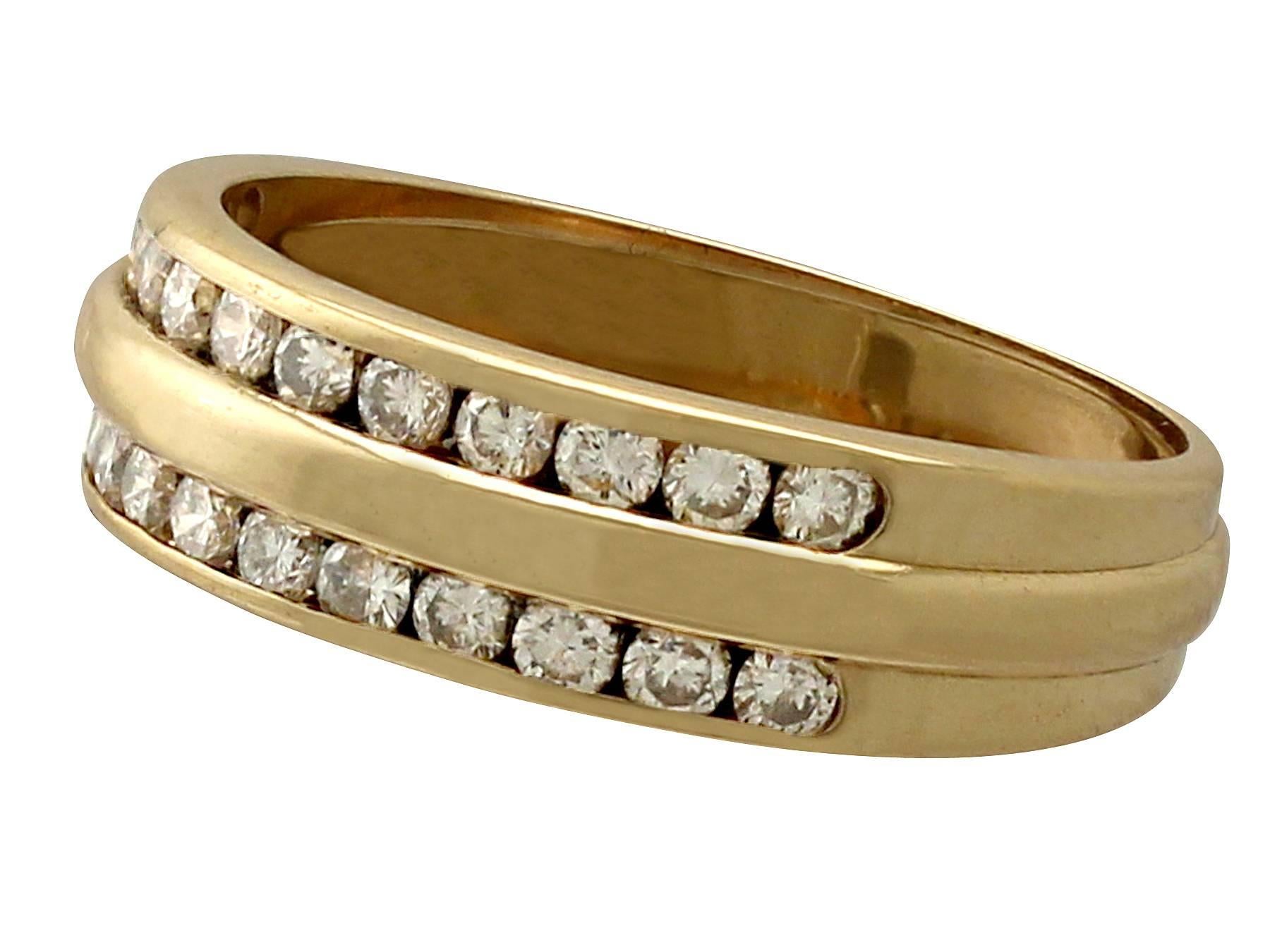 1990s Diamond and Yellow Gold Ring In Excellent Condition In Jesmond, Newcastle Upon Tyne