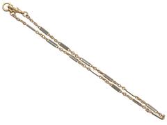 1920s Antique Yellow Gold and Platinum Watch Chain / Bracelet