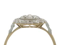 1910s Antique Diamond Yellow Gold Platinum Set Cocktail Ring
