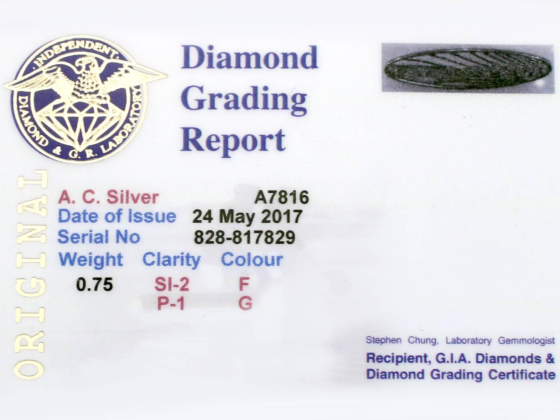 1980s Diamond and Platinum Brooch 3