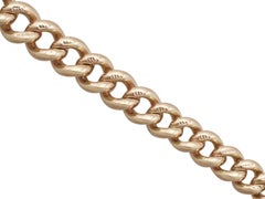 1920s Rose Gold Albert Chain and Fob