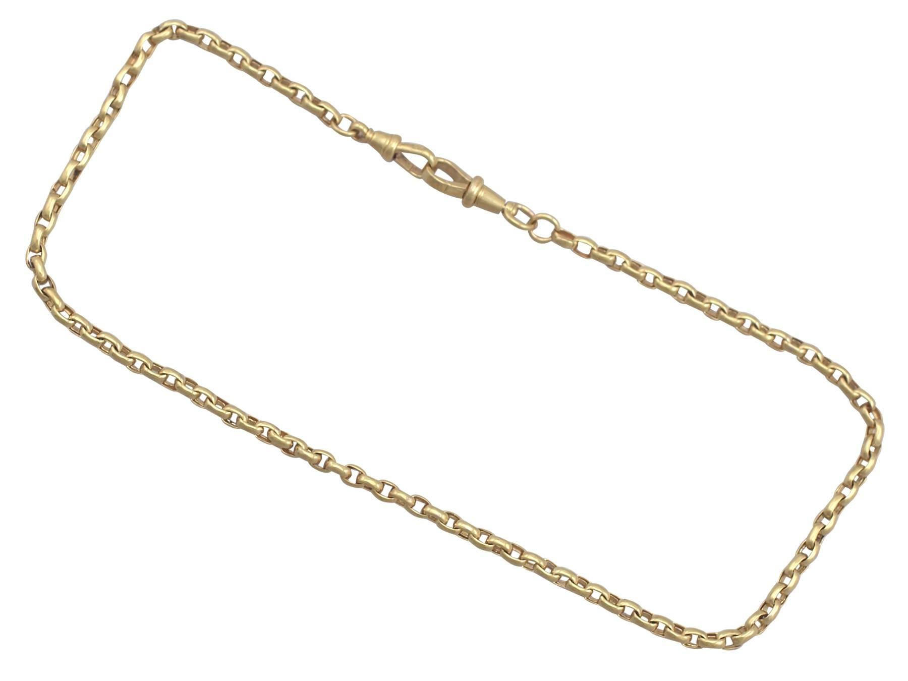 1900s Yellow Gold Belcher Chain In Excellent Condition In Jesmond, Newcastle Upon Tyne