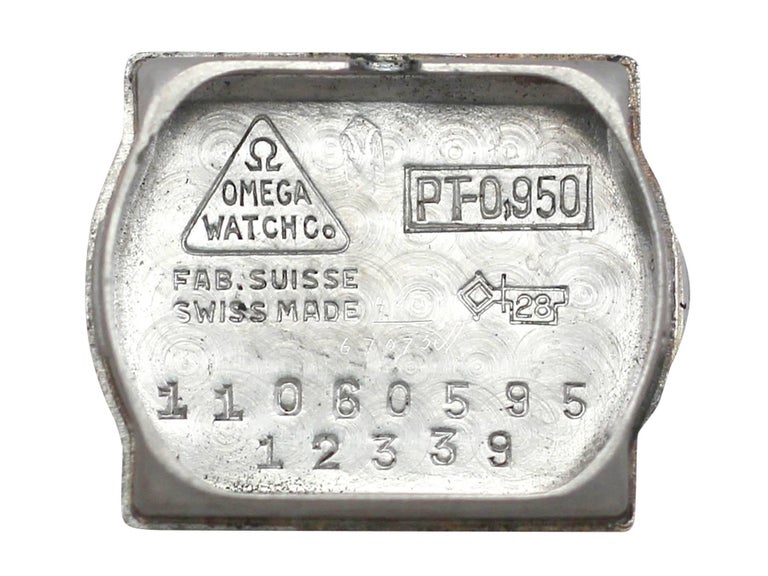 Omega Ladies Platinum Diamond Vintage Manual Cocktail Wristwatch, circa