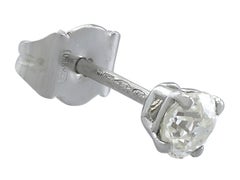 1900s Diamond and Platinum Stud Earrings