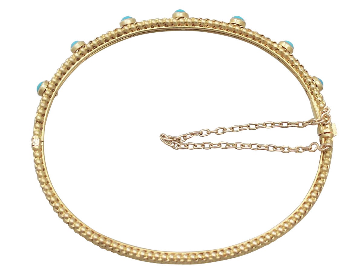 gold and turquoise bangle
