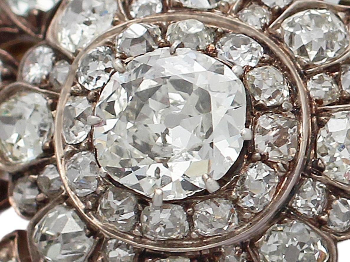 Women's Victorian Diamond Gold Cluster Pendant