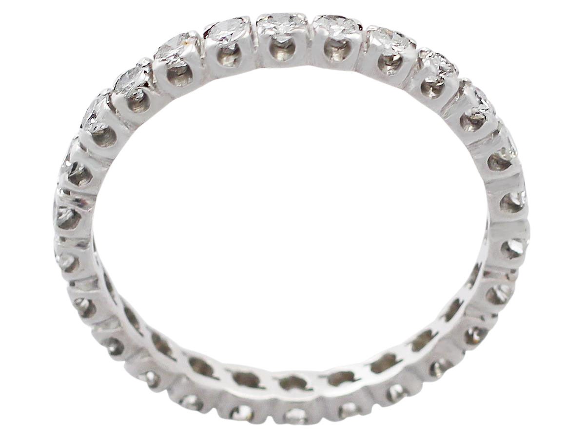 1.32 ct Diamond and Platinum Full Eternity Ring - Vintage Circa 1960 1