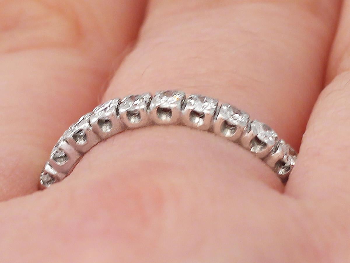 1.32 ct Diamond and Platinum Full Eternity Ring - Vintage Circa 1960 5