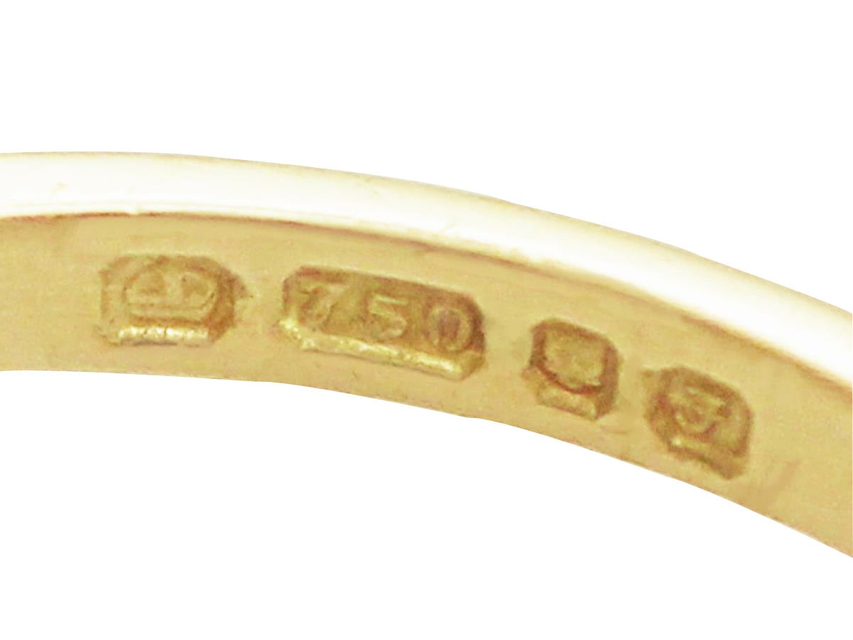 0.28 Ct Diamond, 18 Ct Yellow Gold Dress Ring - Vintage 1980 1