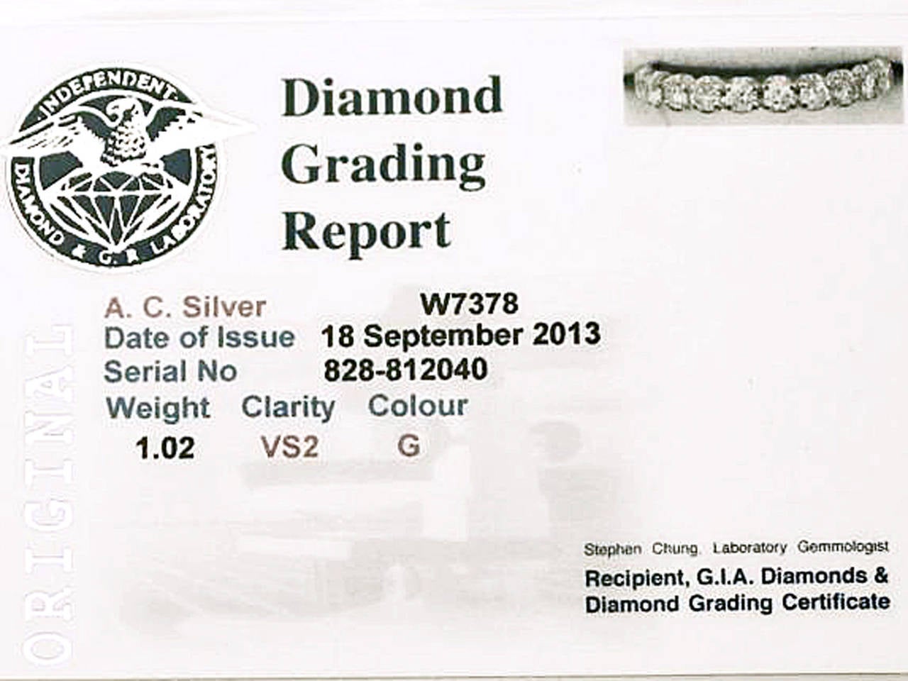 1.02Ct Diamond, 14k White Gold Eternity Ring - Vintage Circa 1960 1