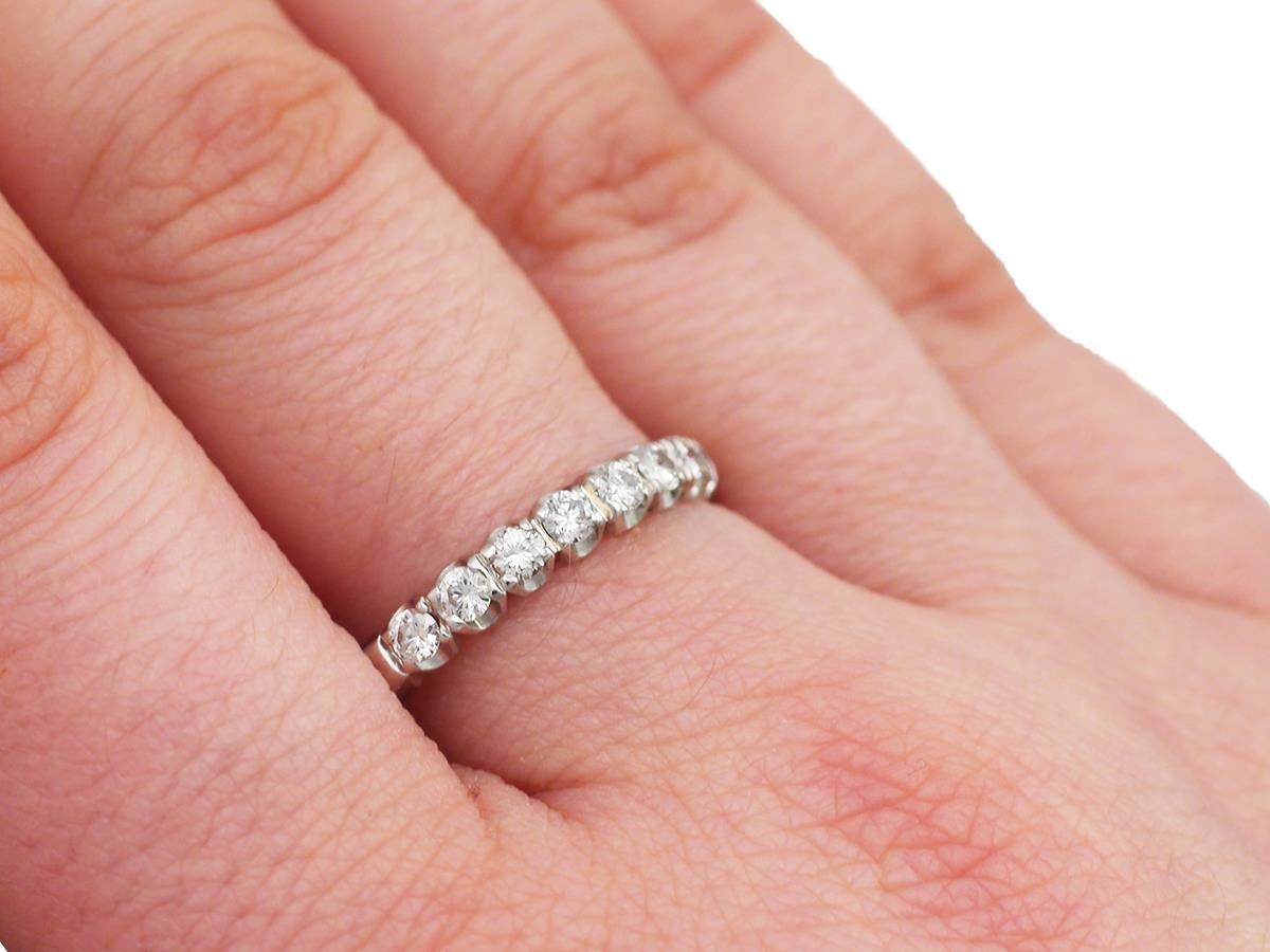 1.02Ct Diamond, 14k White Gold Eternity Ring - Vintage Circa 1960 3