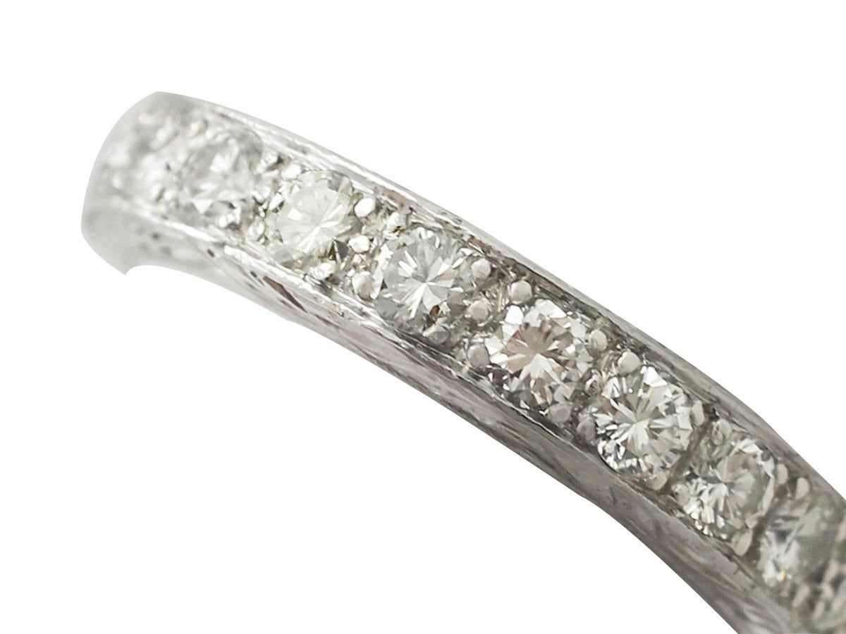 1950s 0.88 Carat Diamond and Platinum Full Eternity Ring In Excellent Condition In Jesmond, Newcastle Upon Tyne