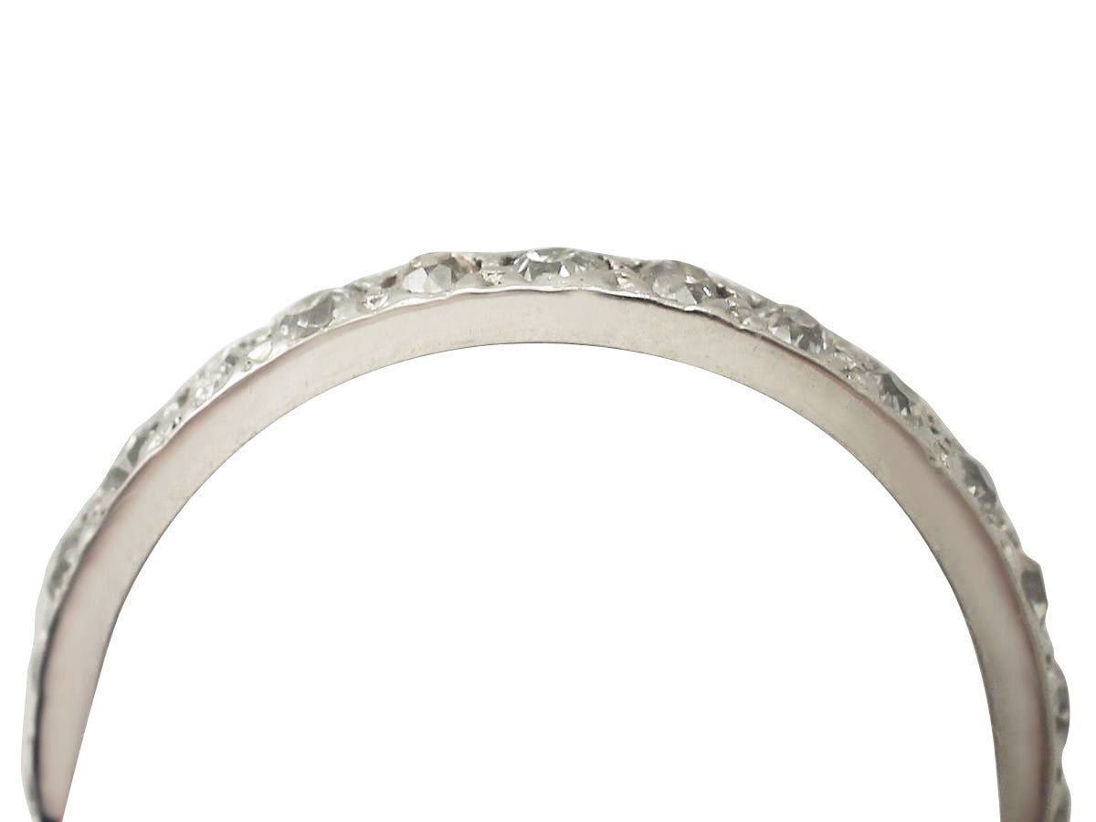 A fine and impressive antique 0.82 carat diamond and platinum full eternity ring; part of our diamond jewelry and estate jewelry collections

This impressive diamond full eternity ring has been crafted in platinum.

The platinum diamond eternity