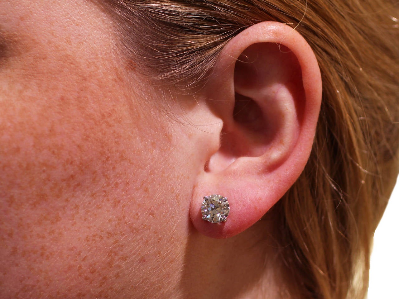 4.86 Carat Diamond Stud Earrings 1