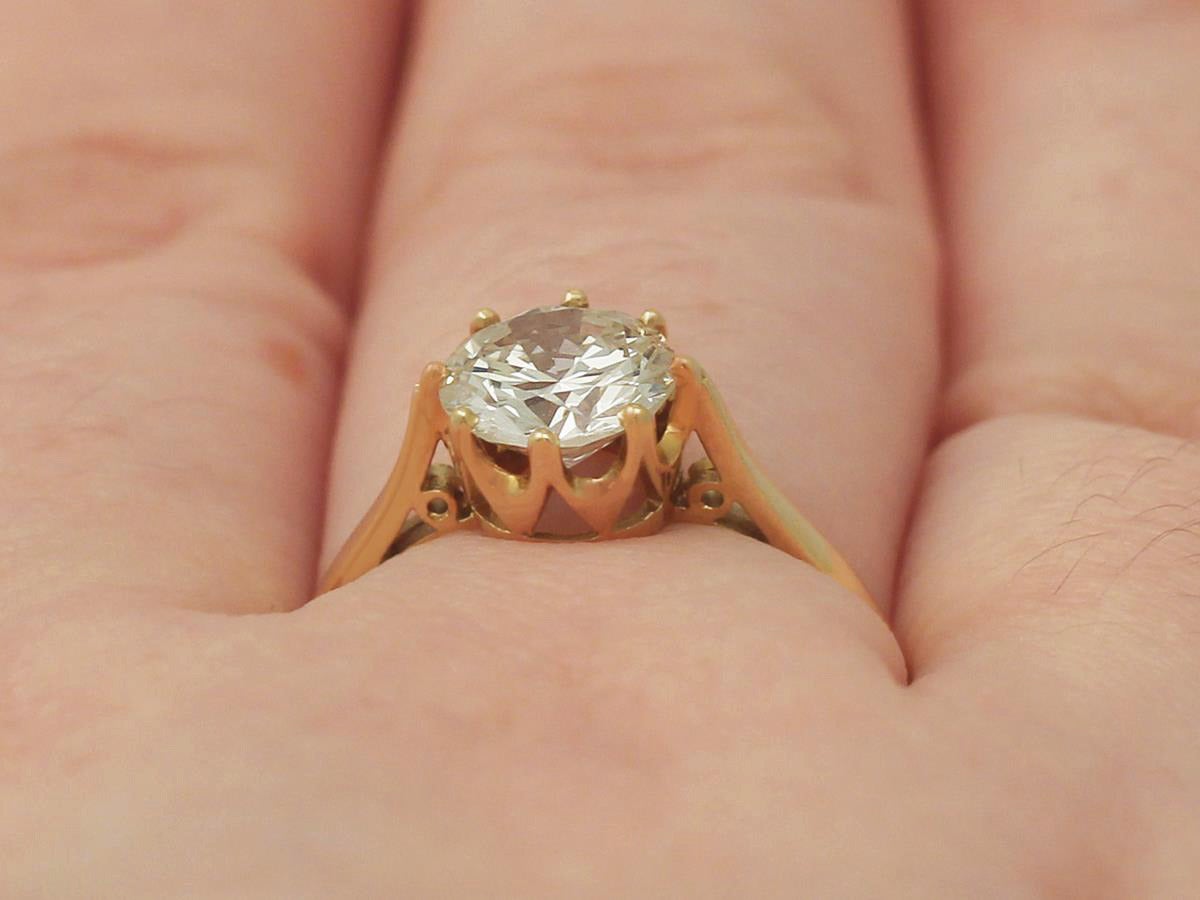 1.42Ct Diamond and Yellow Gold Solitaire Ring, Circa 1960 & Contemorary 4