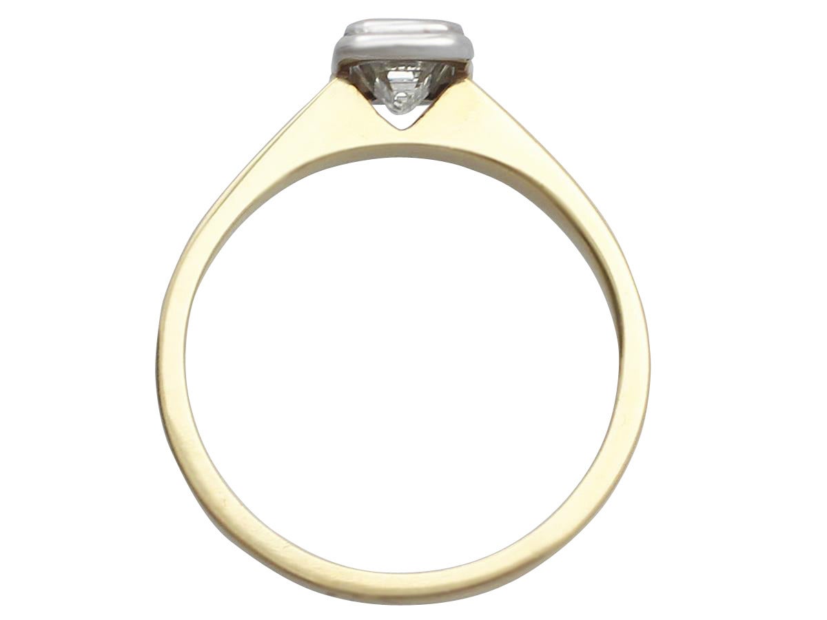 Diamond and Yellow Gold Solitaire Ring, Contemporary 2002 1