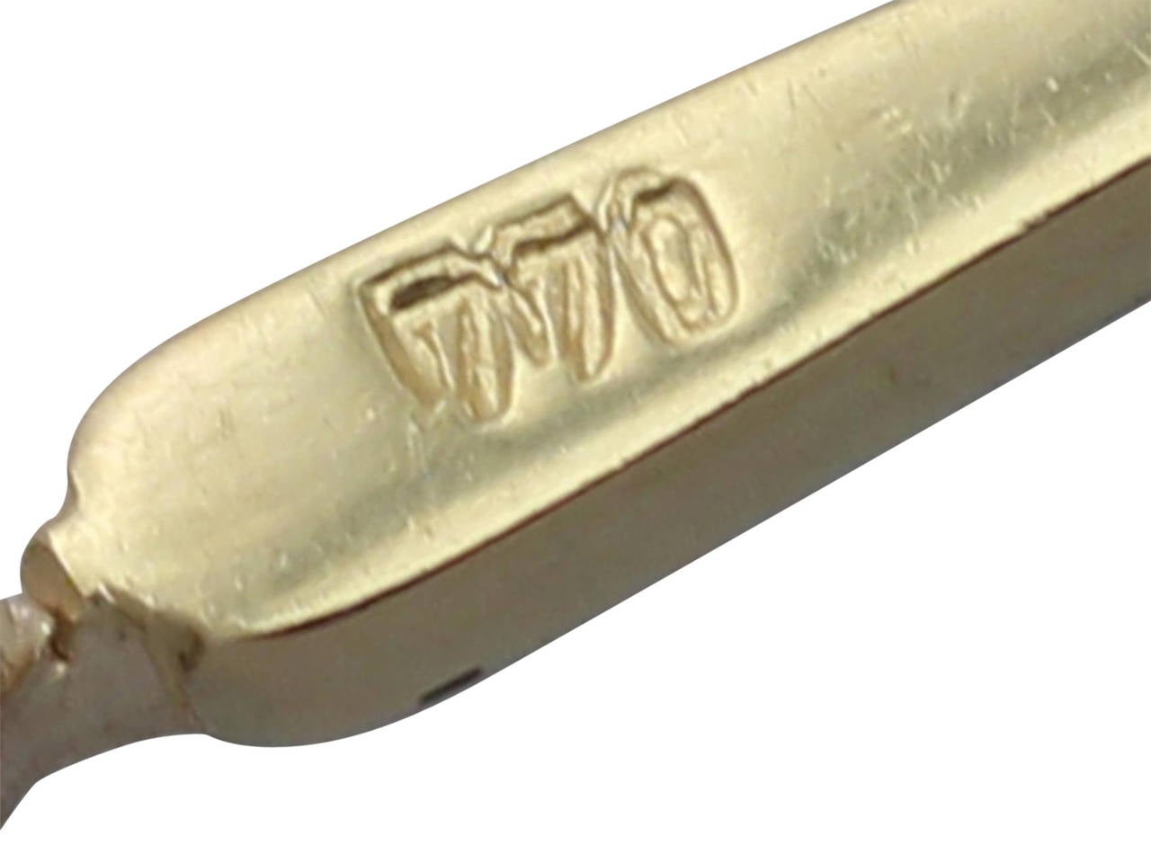 0.57 Ct Diamond, 18 k Yellow Gold, 18 k White Gold Set Pendant - Antique 2