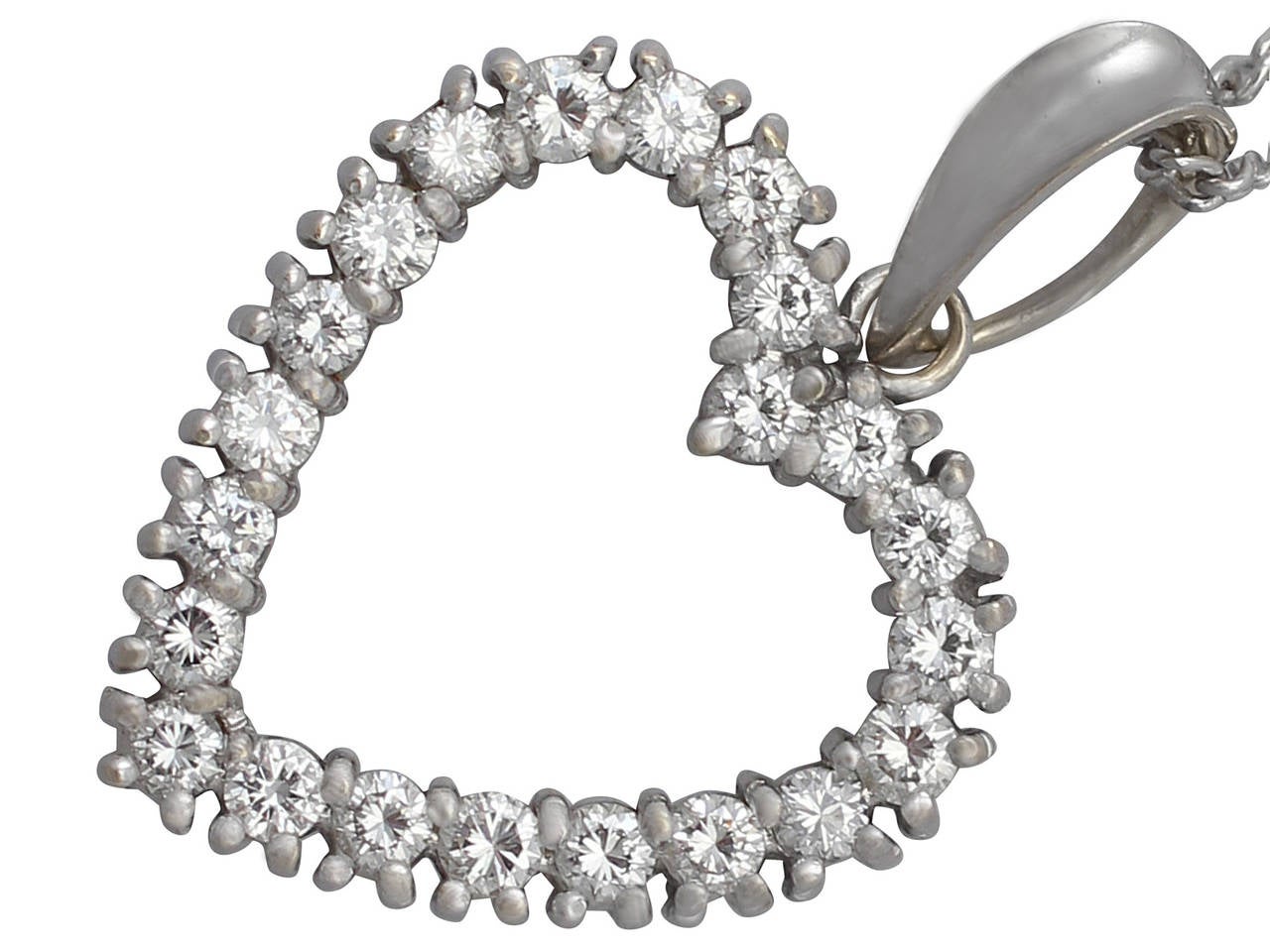 vintage diamond heart pendant