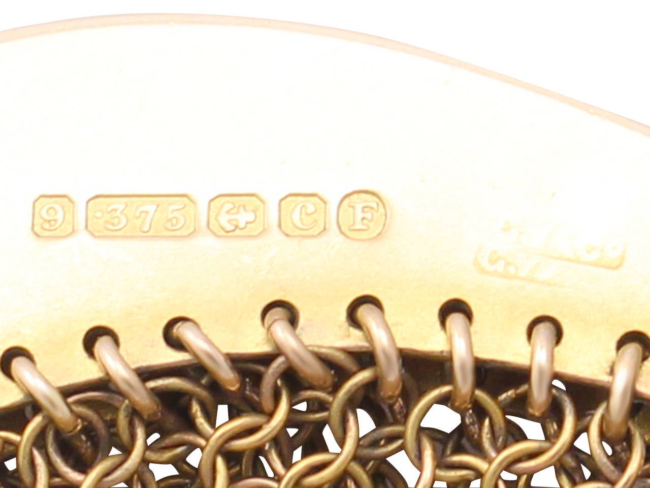 Women's 3.16Ct Diamond, 9k Yellow Gold Chain Mail / Mesh Purse - Antique Edwardian