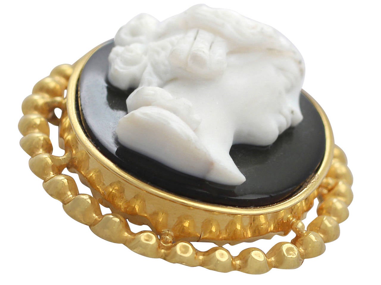Cameo Brooch / Pendant in 18k Yellow Gold - Antique French Circa 1880 In Excellent Condition In Jesmond, Newcastle Upon Tyne