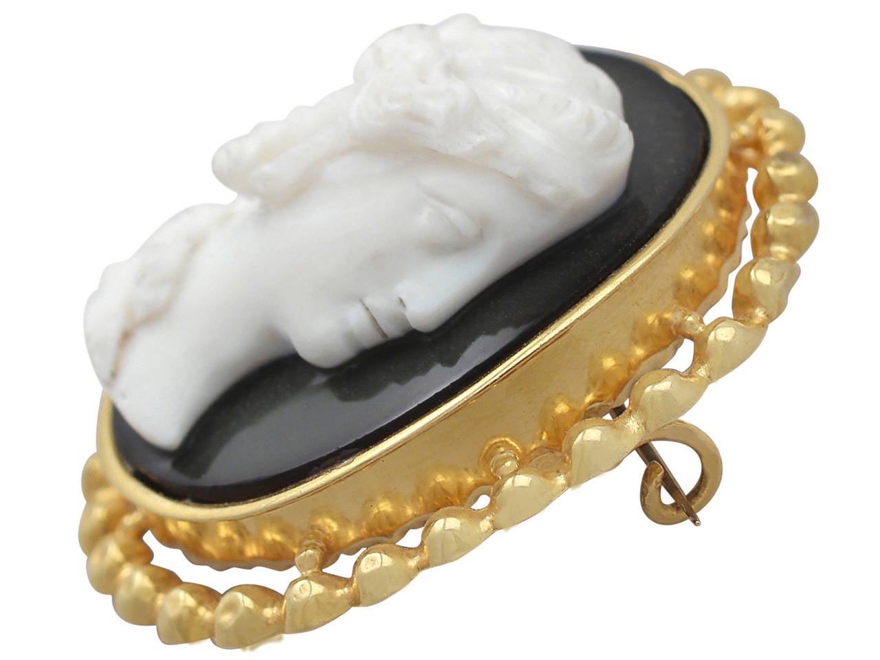 Cameo Brooch / Pendant in 18k Yellow Gold - Antique French Circa 1880 1