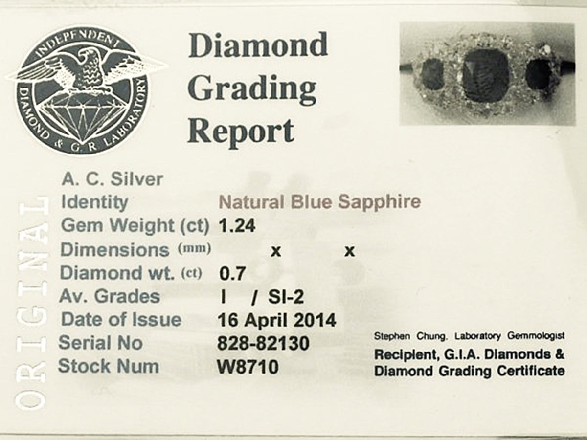 1910s 1.24 Carat Sapphire and 0.70 Carat Diamond, 18k Yellow Gold Dress Ring 2