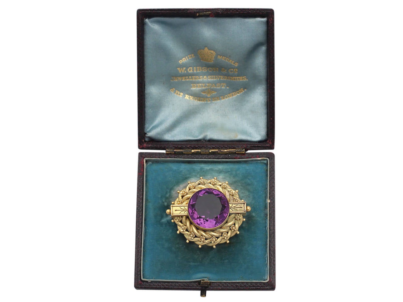 18.91Ct Amethyst and 20k Yellow Gold Brooch - Antique Victorian 4