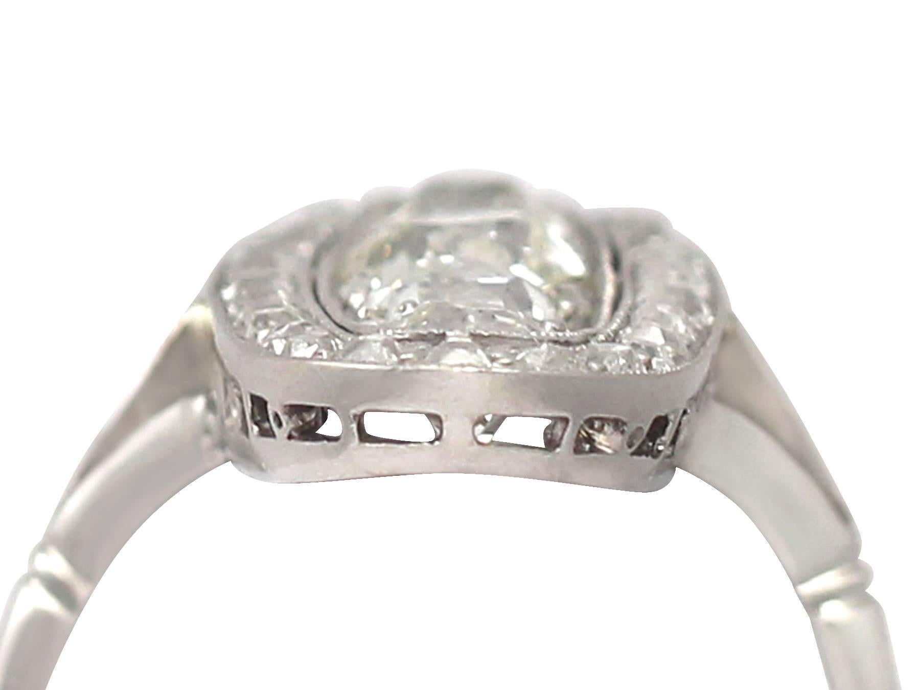 Antiker 3::24 Karat Diamant & Palladium Cocktail Ring im Zustand „Hervorragend“ in Jesmond, Newcastle Upon Tyne